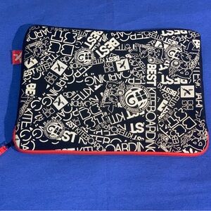 Black Graphic Neoprene Laptop Sleeve 14”.